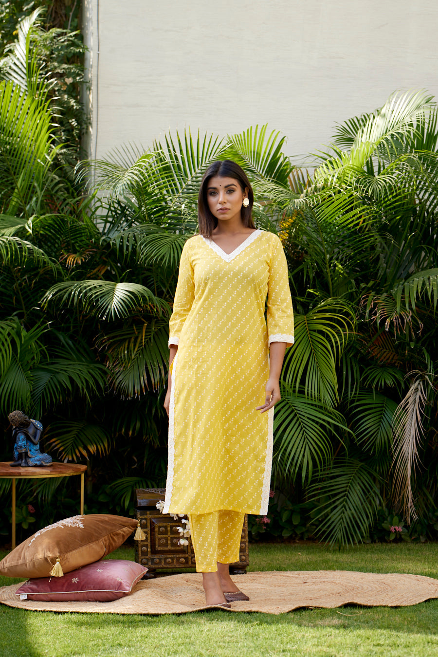 Yellow Co-ord Kurta Set-4