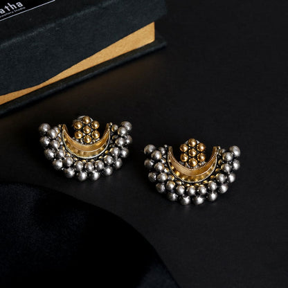Dual Tone Chandra Phool Earrings-2
