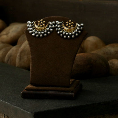 Dual Tone Chandra Phool Earrings-3
