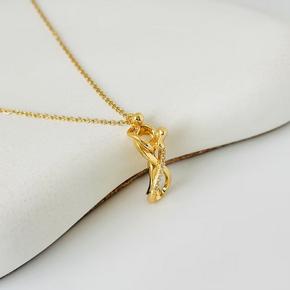 Infinity Hidden Couple Gold Necklace
